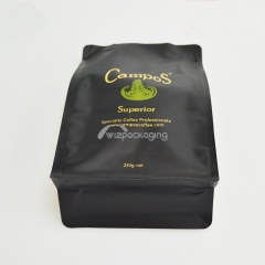 Customized Pet Food Packaging Matt Black Flat Bottom Pouches