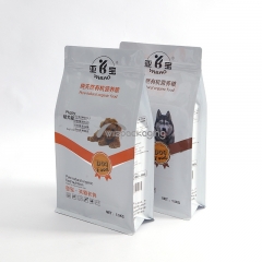 Flat Bottom Pouch with Zipper for Dog Food Packaging