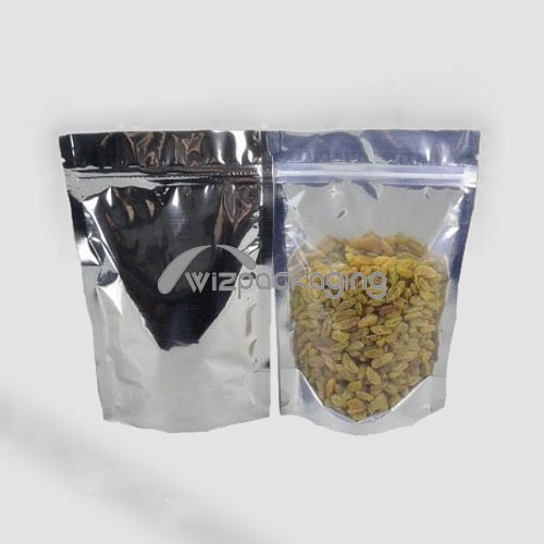 One Side Clear Stand Up Pouch For Food Packaging