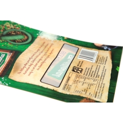 3 Side Seal Flat Pouch With window for beef jerky Food Packaging