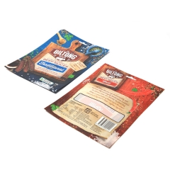 3 Side Seal Flat Pouch With window for beef jerky Food Packaging