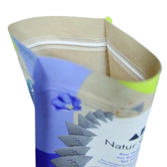 Bolsa de pie para envasado de alimentos con cremallera resellable biodegradable con impresión personalizada