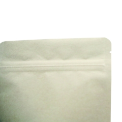 Bolsa de embalaje de papel kraft 100 % compostable con cremallera