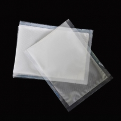 Saco de embalagem de alimentos a vácuo em relevo selado de três lados