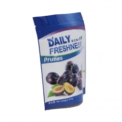 Paquete de alimentos de frutas secas aluminizado personalizado, bolsa de pie con cremallera