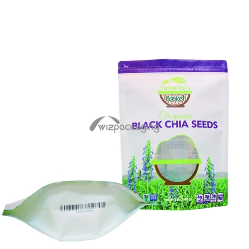 Custom seeds packaging stand up ziplock pouch with window