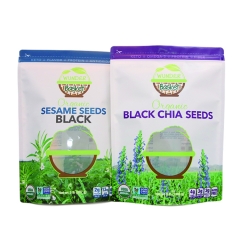 Empaque de semillas personalizado bolsa ziplock de pie con ventana