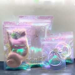 Bolsa de embalaje de herramientas cosméticas brillantes con película láser recién llegada