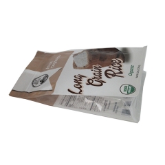 Flat Bottom Rice packaging pouch bag with zipper