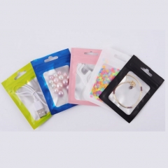 Stock colorful 3 side sealed bag with window