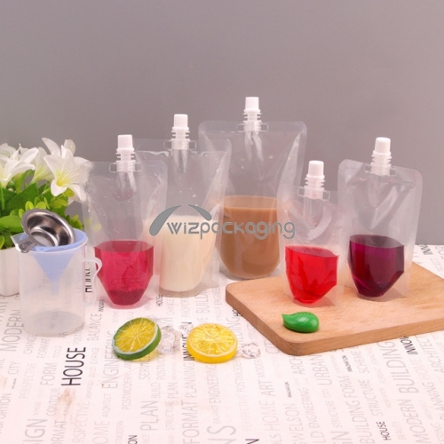 Transparent Beverage Packaging Spout Bag