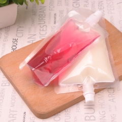 Saco de bico transparente para embalagem de bebidas