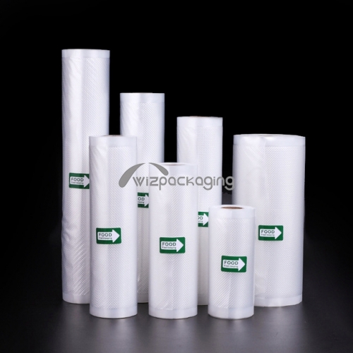 Embossing frozen vacuum meat packaging roll bag