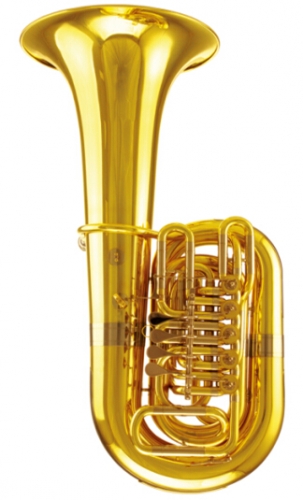 4/4 Rotary Valve Tuba C Key 999mm Height Brass Body orchestra Instruments with Foambody Case