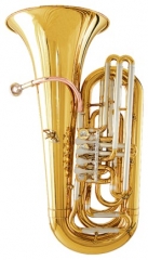 Junior Tuba Rotary Valve Bb Flat 827.5mm Height Brass Instruments with Foambody Case