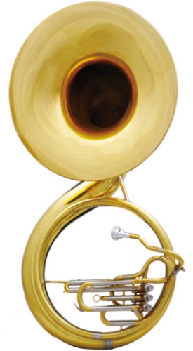 Brass Sousaphone Tuba C Pitch 605mm (23.8 inch) with Mouthpiece and Wood Case Brass Instruments Chinese Online Supplier