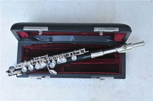 C Piccolos Composite body Nickel plated WoodWind Instruments online Store with Wood Case