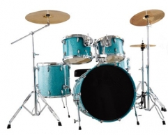 5 Pieces Blue Painting Drum sets 6-ply Birch Shell...