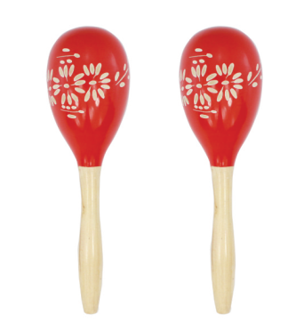 Maracas 27.5*8cm Wooden Material Hand Painted Percussion Shaker Online Sale