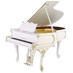 White Matte Grand Piano 1660mm*1500mm*1050mm Musical Instruments supply