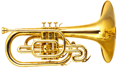 Marching Mellophone in F Lacquer Finish With Wood case Brass Musical instruments Free shipping