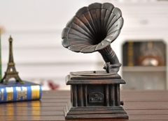 Phonograph Decoration Resin Material Antique Surface Holiday Gift Interior Decoration
