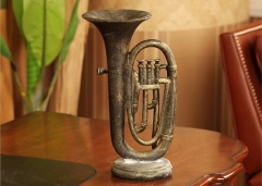 Music Decoration Tuba Decoration Resin Material Hand Painting Holiday Gift Interior Decoration