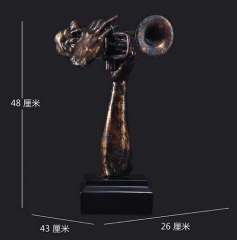 Trumpet Music Decoration Resin Material Holiday Gift Interior Decoration