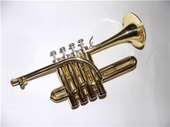 Bb Piccolo Trumpet Lacquer Finish Brass wind Musical instruments Online shop OEM