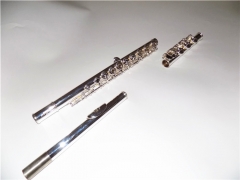 China musical instruments Flute 17 open Holes B footjoint French Key Silver plated Italy Pads