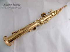 Straight Soprano Saxophone Italy Pads Gold Brass Body With Foambody case and mouthpiece China mainland Musical instruments Manufacture export