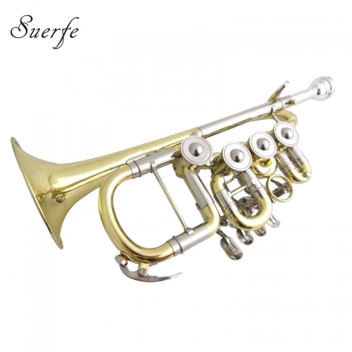 Bb Rotary Trumpet with Extra leadpiepe Foambody case and mouthpiece Trumpet Chinese Musical instruments