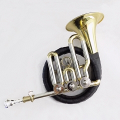Bb Rotary valves Post Horn With Wood case Musical instruments
