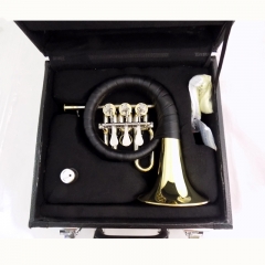 Bb Rotary valves Post Horn With Wood case Musical ...