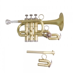 Bb/A Piccolo Trumpet Brush finish Yellow brass tru...