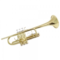 Yellow brass Trumpet C key Lacquer ABS case Musical instruments dropshopping