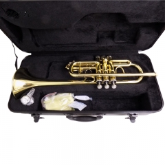 Yellow brass Trumpet C key Lacquer ABS case Musical instruments dropshopping