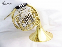 Bb/F/High F Triple Horn Yellow brass Body With Fiberglass case Six valves Brass musical Instruments China factory suppliers