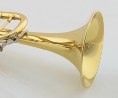 Bb Trumpet Lacquer Finish with ABS case Musical instruments factory in China