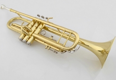 Bb Trumpet Lacquer Finish with ABS case Musical instruments factory in China