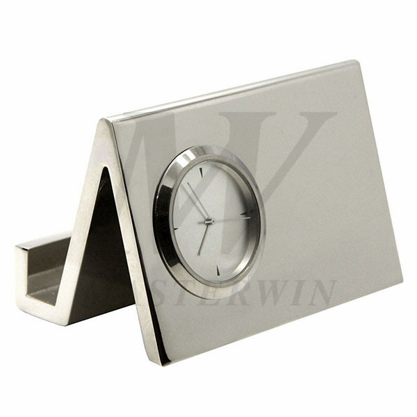Desk Clock with Card Holder_B3601