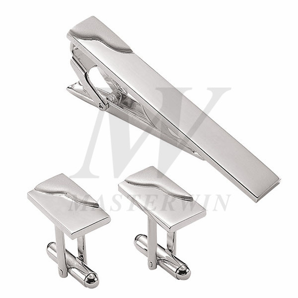 Metal Tie Clip and Cufflinks Set_B92744-11