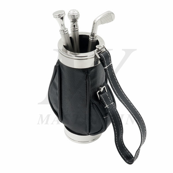 Four Pieces Leather_Metal Desktop Set_KK96303-01