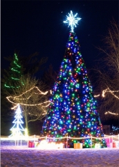 厚瑞17米100LED太阳能阳台花园节日串灯装饰闪灯圣诞树挂灯