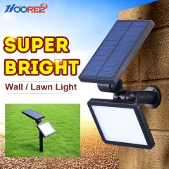 Hooree SL-50C 48 LED Super Bright Adjustable Angle Solar Wall Light Lawn Light for Outdoor Garden Use