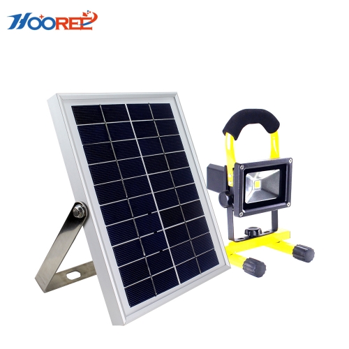 Hooree SL-330A Portable 10V 5W Solar Panel Integrated LED Solar Emergency Light for Camping Night Fishing