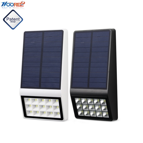 Hooree SL-860B 15 LED Outdoor Super Bright Mikrowelle Nukduktion mit Dim Light Solar Wandleuchte