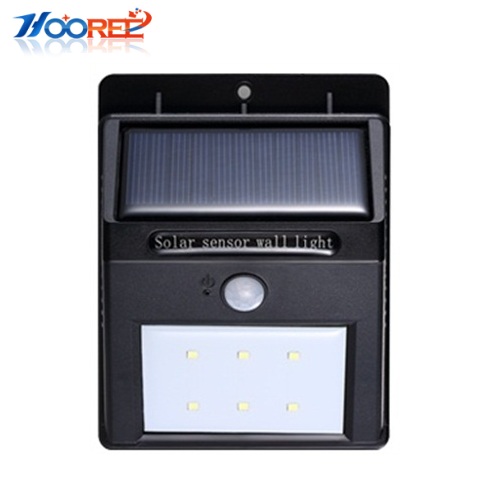 Hooree SL-810 6/8/10/16/20 LED Motion Sensor Solar Wall Lamp for Garden Pathway