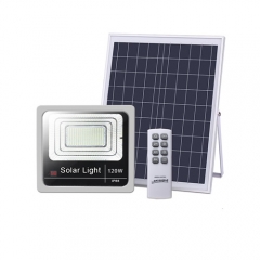 40W 60W 80W 100W 120W IP66 projetor solar ao ar livre crepúsculo de controle remoto para iluminação de jardim