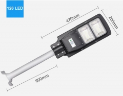 65W sensor de movimiento integrado LED farola solar todo en uno